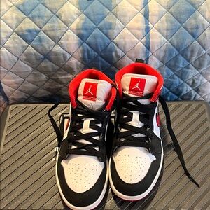 Nike Kids Shoes Black Red White